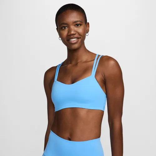 Nike Zenvy Strappy Women's Light-Support Padded Sports Bra - Blue - Nylon