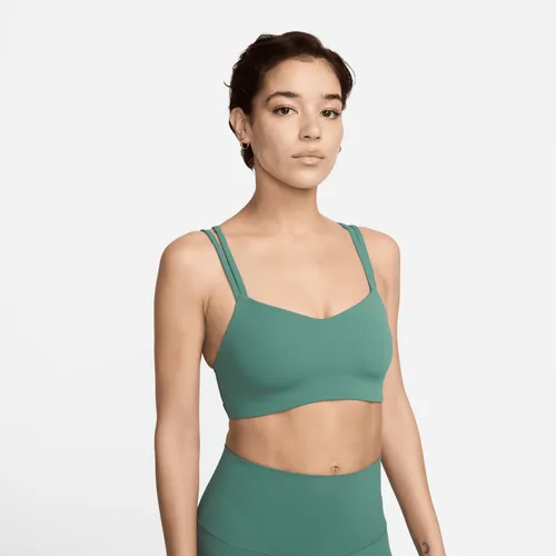 Nike Zenvy Strappy Women's Light-Support Padded Sports Bra - Green - Nylon