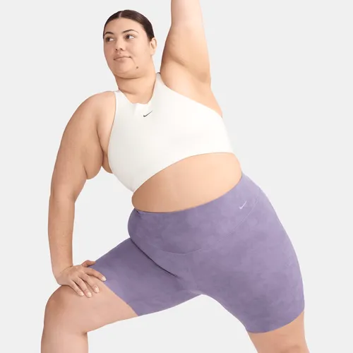 Nike Zenvy Tie-Dye Women's Gentle-Support High-Waisted 20cm (approx.) Biker Shorts - Purple - Nylon