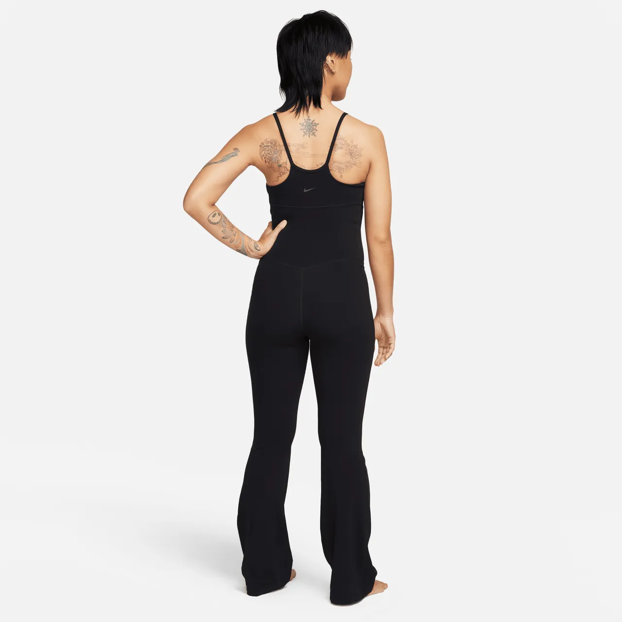 Nike Zenvy Women's Dri-FIT Full-Length Flared Bodysuit - Black - Polyester