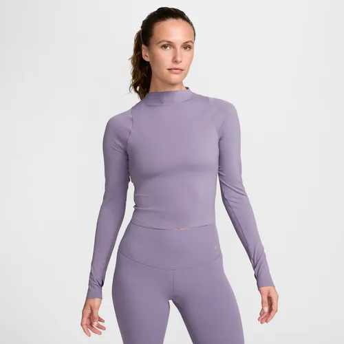 Nike Zenvy Women's Dri-FIT Long-Sleeve Top - Purple - Nylon
