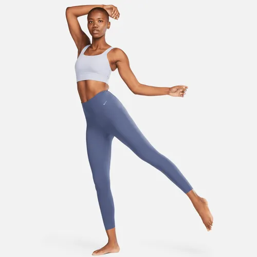 Nike Zenvy Women's Gentle-Support High-Waisted 7/8 Leggings - Blue - Nylon