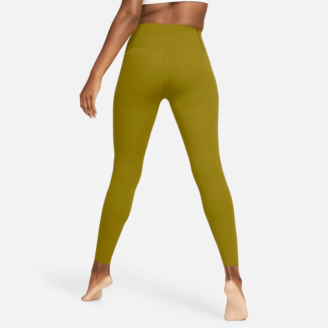 Nike Zenvy Women's Gentle-Support High-Waisted 7/8 Leggings - Green - Nylon