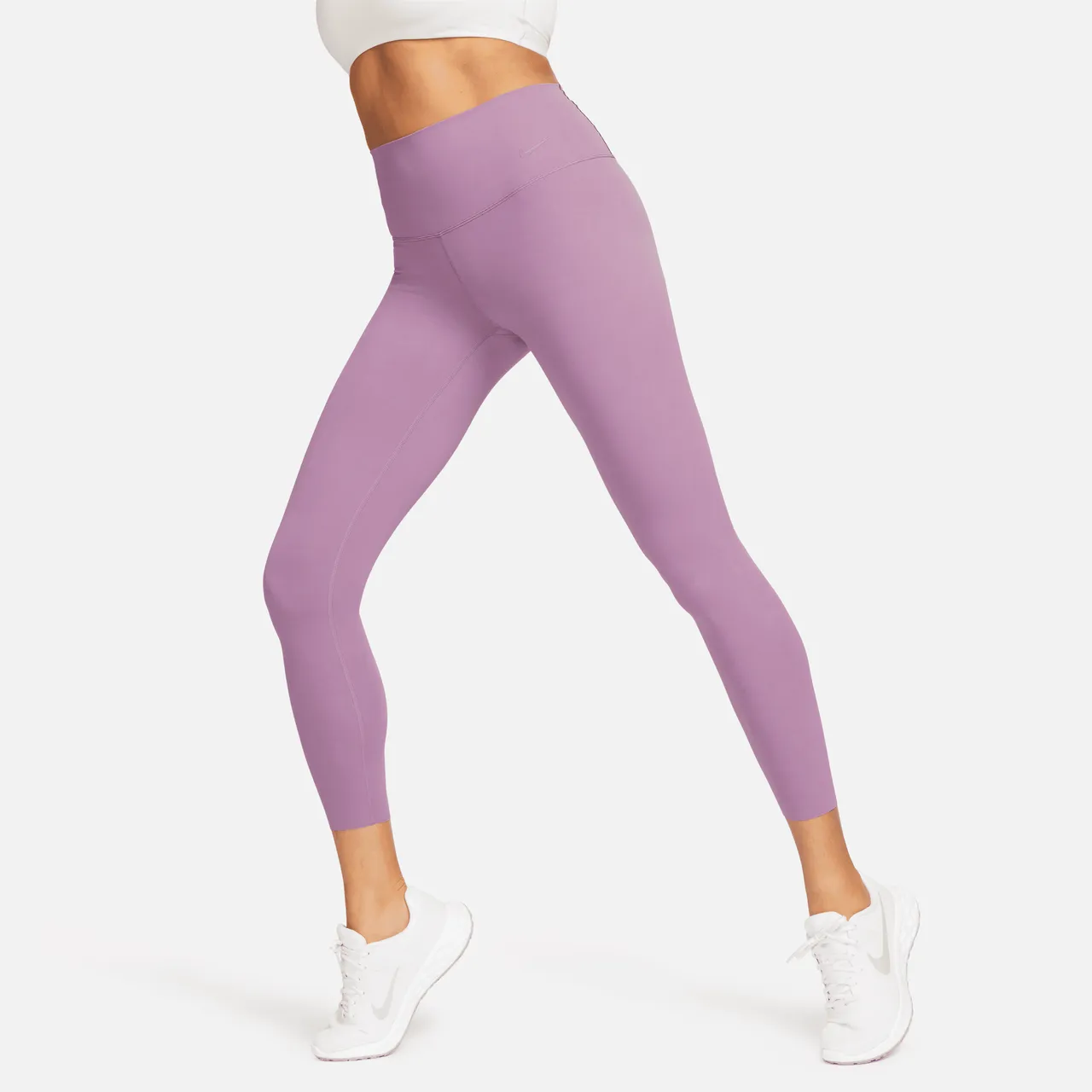 Nike Zenvy Women's Gentle-Support High-Waisted 7/8 Leggings - Purple - Nylon