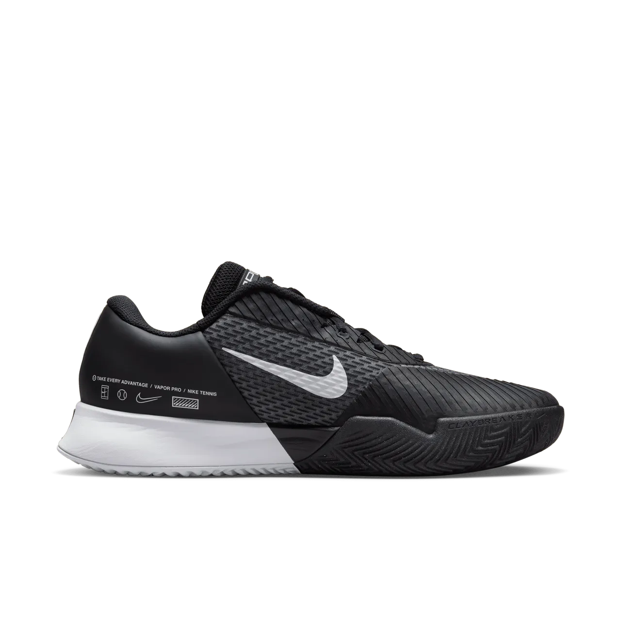 NikeCourt Air Zoom Vapor Pro 2 Men's Clay Tennis Shoes - Black