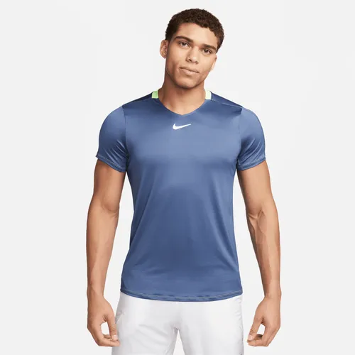 NikeCourt Dri-FIT Advantage Men's Tennis Top - Blue - Polyester