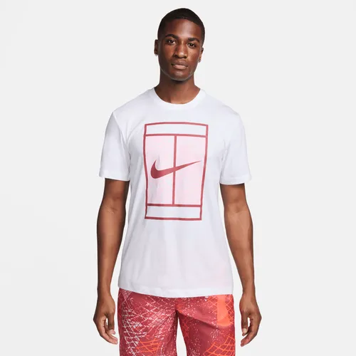 NikeCourt Dri-FIT Men's Tennis T-Shirt - White - Polyester