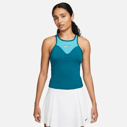 NikeCourt Dri-FIT Slam Women's Tennis Tank Top - Green - Polyester