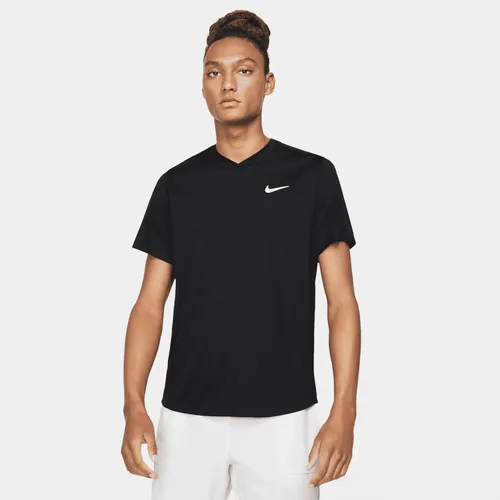 NikeCourt Dri-FIT Victory Men's Tennis Top - Black - Polyester