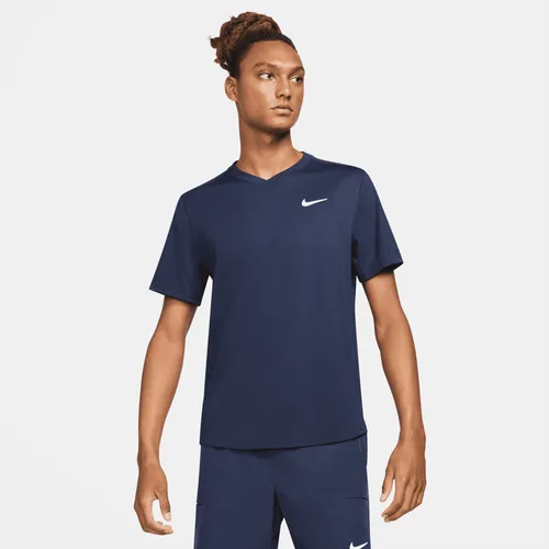 NikeCourt Dri-FIT Victory Men's Tennis Top - Blue - Polyester