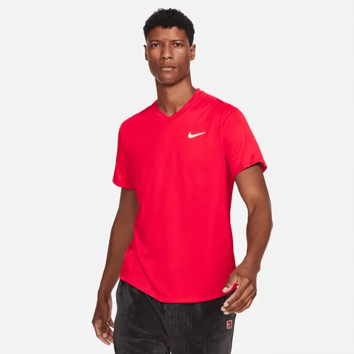 NikeCourt Dri-FIT Victory Men's Tennis Top - Red - Polyester