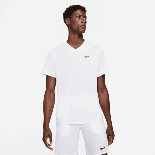 NikeCourt Dri-FIT Victory Men's Tennis Top - White - Polyester