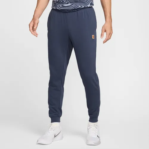 NikeCourt Heritage Men's French Terry Tennis Trousers - Blue - Polyester