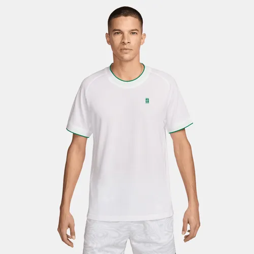 NikeCourt Heritage Men's Short-Sleeve Tennis Top - White - Polyester