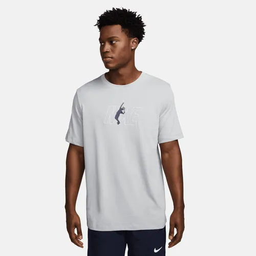 NikeCourt Men's Dri-FIT Tennis T-Shirt - Grey - Polyester
