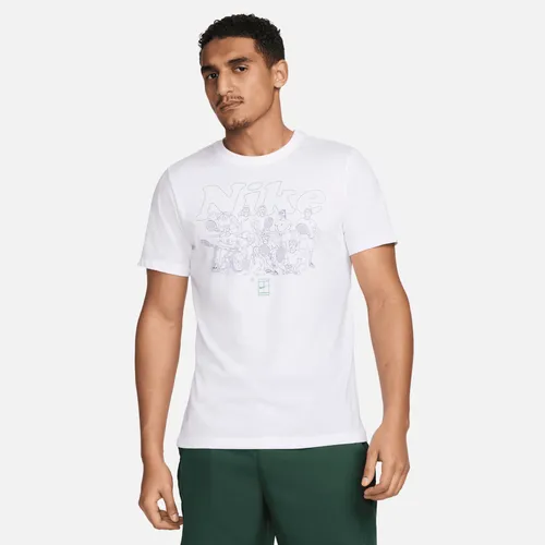 NikeCourt Men's Dri-FIT Tennis T-Shirt - White - Polyester