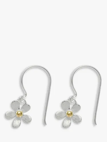 Nina B Silver Flower Hook Earrings, Silver - Silver - Female
