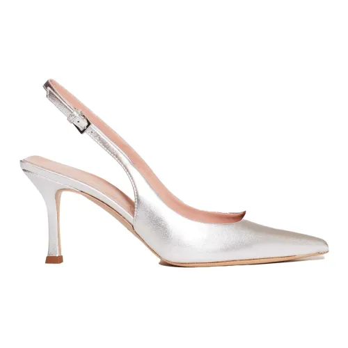 Ninalilou , Womens Shoes Sandals Argento Aw22 ,White female, Sizes: