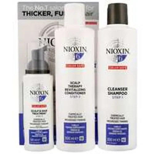 NIOXIN 3D Care System System 6, 3 Part System Kit: For Chemically Treated Hair With Progressed Thinning