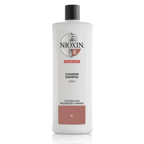 Nioxin SYS4 Cleanser Shampoo for Color Treated Hair with Progressed Thinning 1000ml