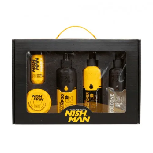 Nishman Gift Box 5in1 Yellow Gift Set for Men Gift set