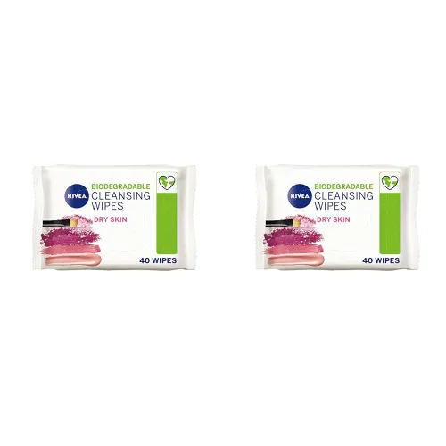 NIVEA Biodegradable Caring Cleansing Wipes Dry Skin