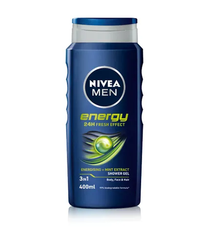 NIVEA MEN Shower Gel Energy (6 x 400ml)