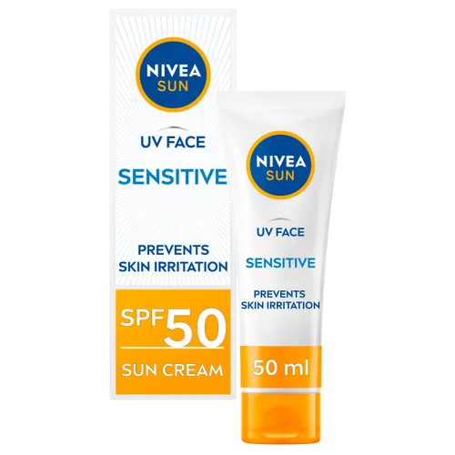 NIVEA Sun UV Face Sensitive SPF 50 Cream (50ml)