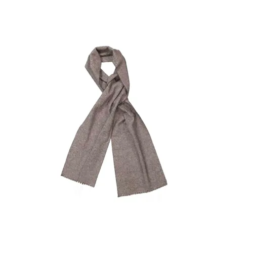 Nn07 , Cozy Knit Scarf with Winter Fringes ,Gray male, Sizes: ONE