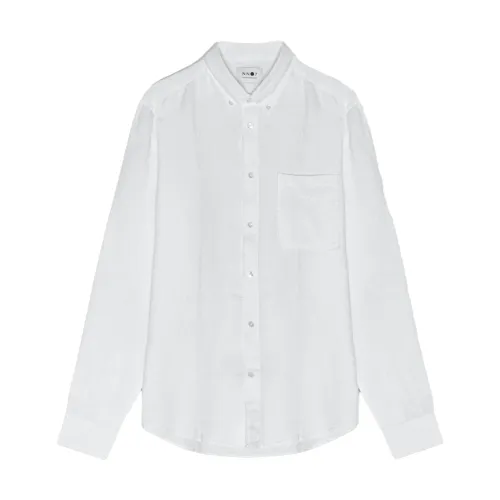 Nn07 , Summer Linen Shirt ,White male, Sizes: