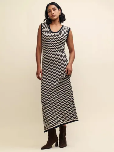 Nobody's Child Organic Cotton Wave Stitch Midi Dress, Multi - Multi - Female