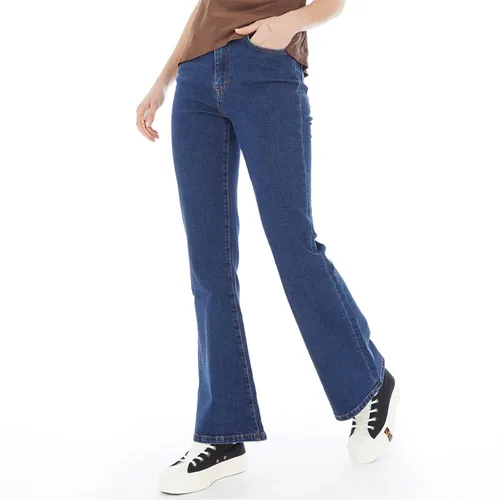 Nobody's Child Womens Mid Rise Slim Flare Jeans Indigo