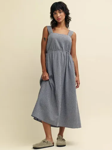 Nobody's Child Zainub Organic Cotton Blend Midi Dress, Micro Gingham Check - Micro Gingham Check - Female