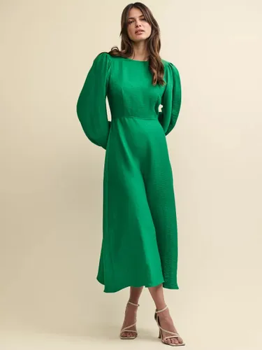 Nobody's Child Zora Long Sleeve Midi Dress, Green - Green - Female