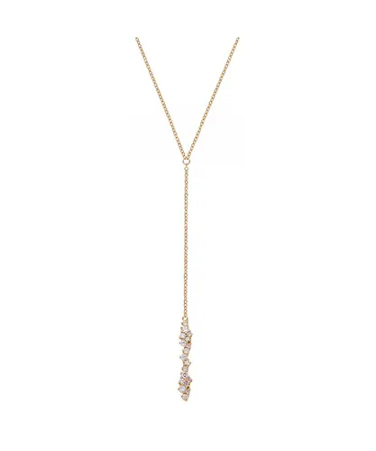 NOELANI Womens Y-chain for ladies, sterling silver 925, zirconia (synth.) - Gold Silver (archived) - One Size
