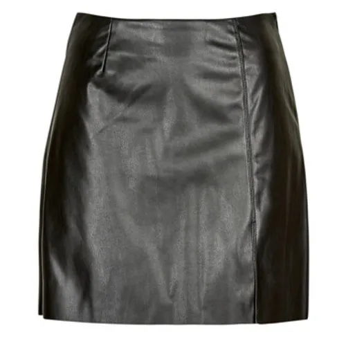 Noisy May  NMCLARA PENNY PU HW SLIT SKIRT NOOS  women's Skirt in Black