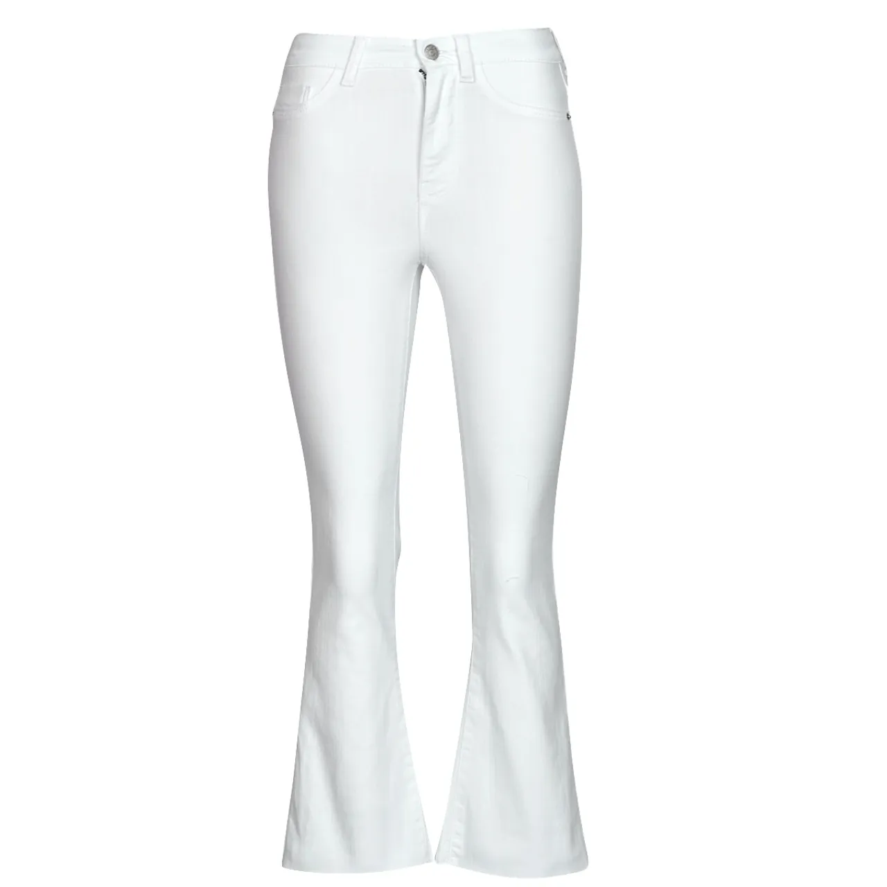 Noisy May  NMSALLIE HW KICK FLARED JEANS VI163BW S*  women's Flare / wide jeans in White