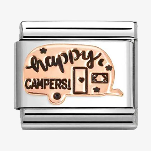 Nomination CLASSIC Rose Gold Happy Campers Caravan Charm 430202/22