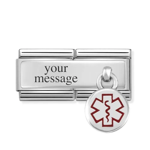 Nomination Classic Silver Medical Tag Double Charm