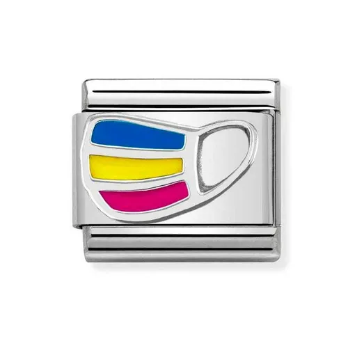 Nomination Classic Silver Rainbow Mask Charm