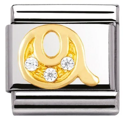 Nomination Cubic Zirconia Q Charm - Stainless Steel