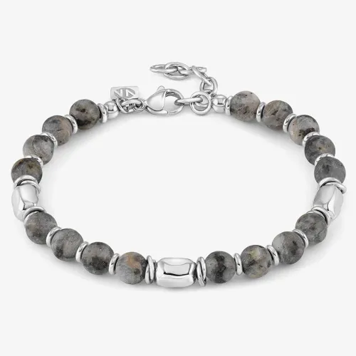 Nomination InstinctStyle Grey Jasper Stone Beaded Bracelet 027930/081