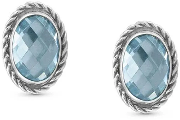 Nomination Light Blue CZ Silver Earrings
