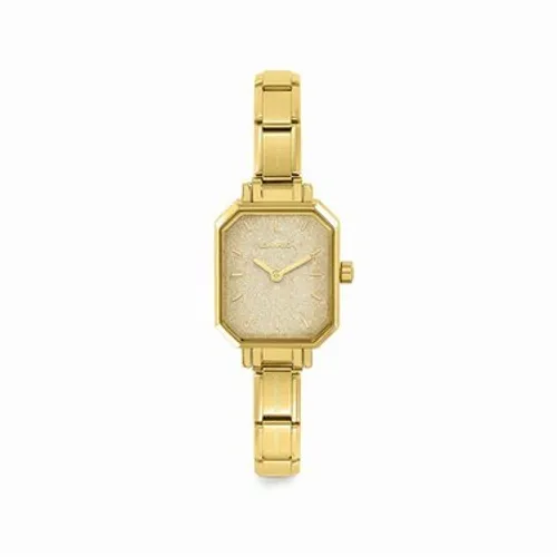 Nomination Paris Gold Glitter Rectangular Watch