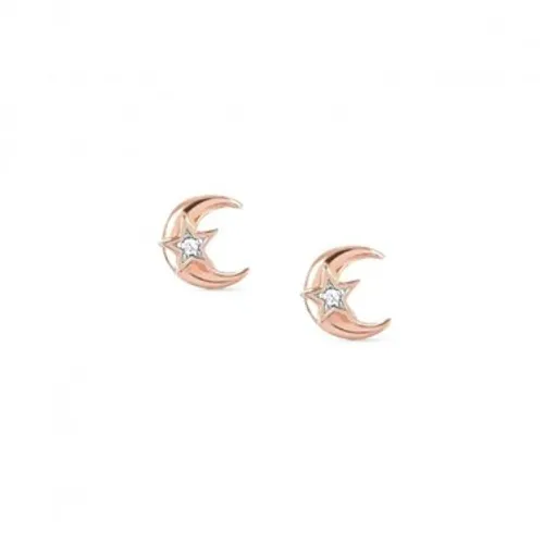 Nomination Sweetrock Rose Gold Moon Crystal Earrings