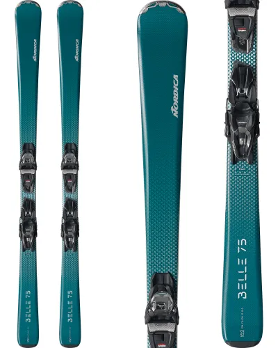 Nordica Belle 75 Women's Skis + TP2 Compact 10 FDT Bindings 2024 156cm