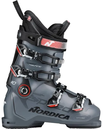 Nordica Speedmachine 110 Men's Ski Boots 2022 - Grey/Black/Red MP 30.5
