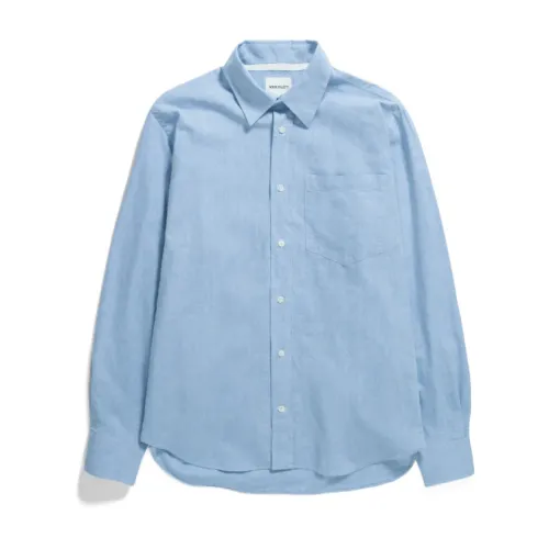 Norse Projects , Algot Chambray Shirt ,Blue male, Sizes: