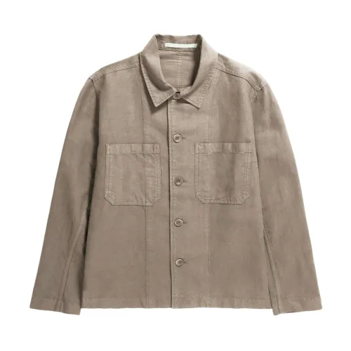 Norse Projects , Cotton Linen Overshirt ,Beige male, Sizes: