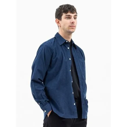 Norse Projects Mens Navy Osvald Corduroy Shirt